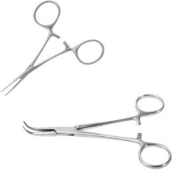 MOSQUITO FORCEPS ,14CM, (CURVED&STRAIGHT)